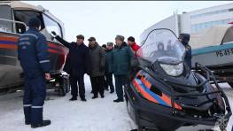 На площади «Уфа-Арены» прошел смотр сил и средств к предстоящему паводку