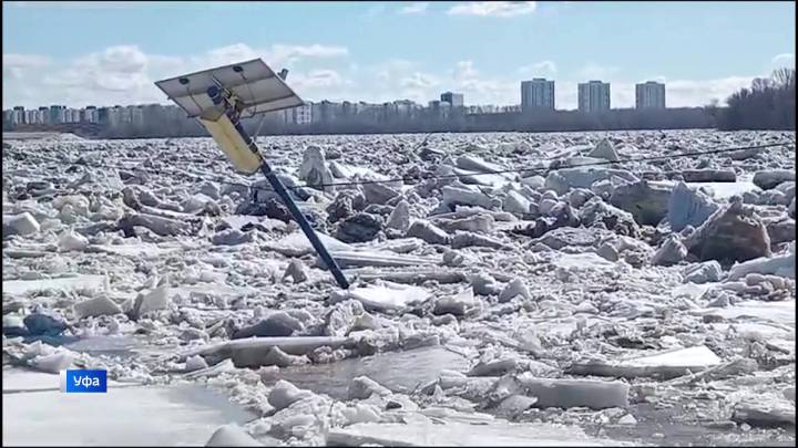 Ледоход в Уфе оказался одним из самых масштабных за последние годы - сюжет «Вестей» | ГТРК «Башкортостан»