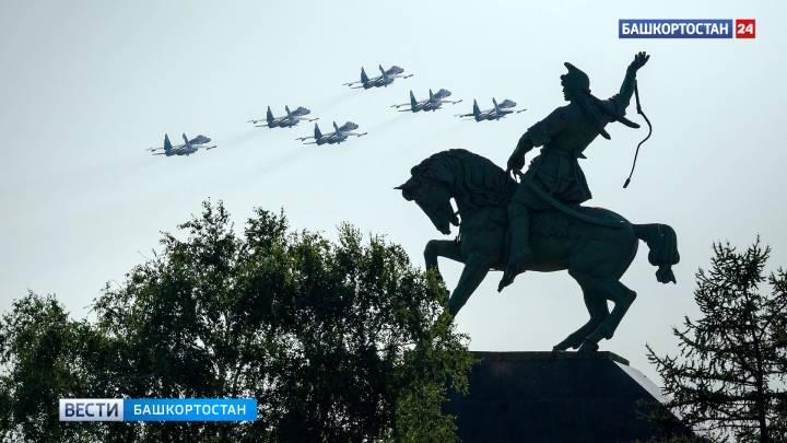 «Русские витязи» показали столицу Башкортостана с высоты птичьего полета | ГТРК «Башкортостан»